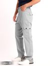 Light Grey Cargo Pants for Men
