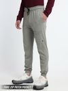 Light Grey Patch Pocket Knitted Men Jogger