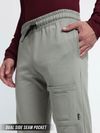 Light Grey Patch Pocket Knitted Men Jogger