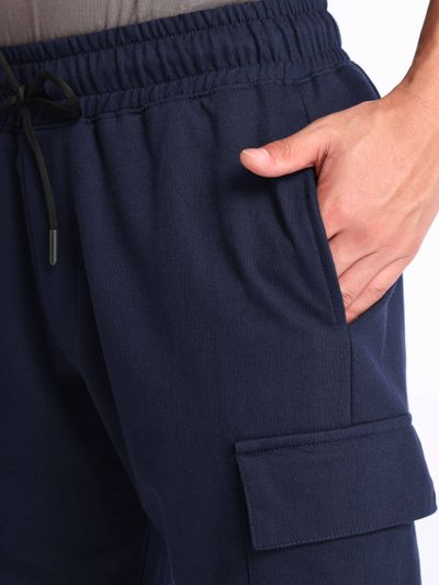Midnight Blue Knitted Shorts for Men Midnight Blue Knitted Shorts For Men