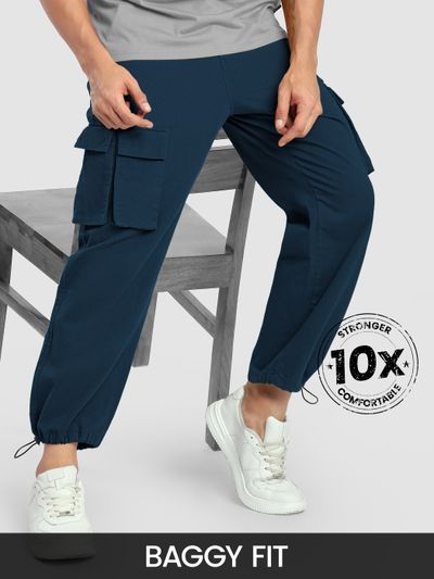 Navy Blue Statement Cargo Pants Navy Blue Statement Cargo Pants