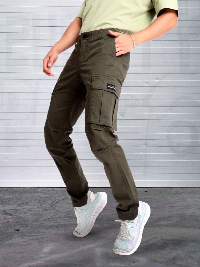 Skinny cargo trousers - Dark green - Ladies | H&M IN