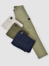 Pale Olive Solid Cargo Pants for Men