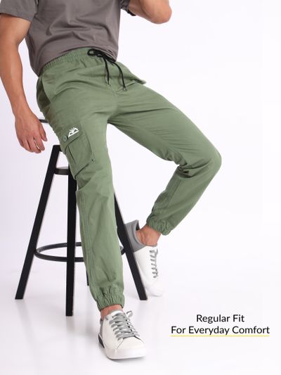 Mens green cargo joggers online