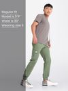Sage Green Cotton Cargo Joggers