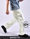 White Statement Cargo Pants