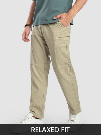Khaki Welt Pocketed Cargo Pants