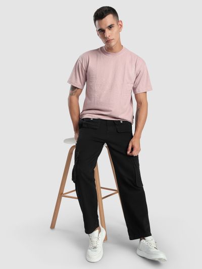 Black Patch Pocket Cargo Pants