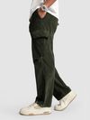 Olive Oversize Corduroy Cargo Pants