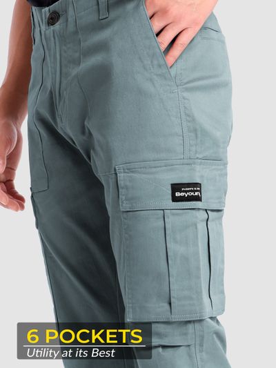Dream Blue Signature Cargo Pants Off White Signature Cargo Pants
