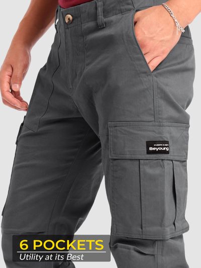Stone Grey Signature Cargo Pants