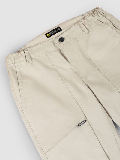 Beige Baggy Pocket Cargos