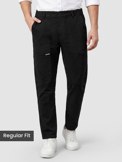 Black Baggy Pocket Cargos