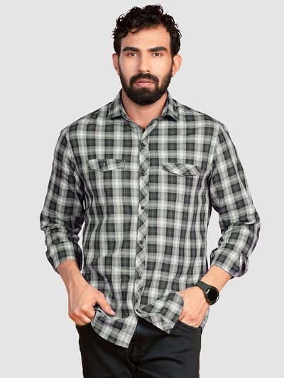 Men Check Shirt, 