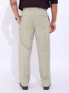 Beige Relaxed Fit Korean Pants