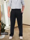 Black Relaxed Fit Korean Pants