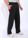 Black Relaxed Fit Korean Pants