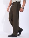 Coffee Brown Relaxed Fit Korean Pants