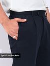 Navy Relaxed Fit Korean Pants