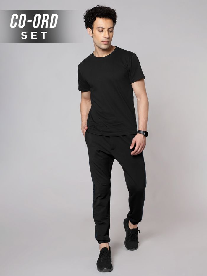 Black joggers and black shirt new arrivals