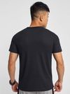 Black Grey Men Active T-shirt