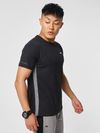 Black Grey Men Active T-shirt