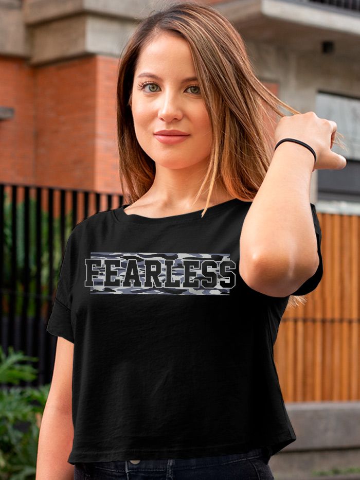 Buy Be Fearless Crop Top T-shirt Online in India @ Rs.349 - Beyoung