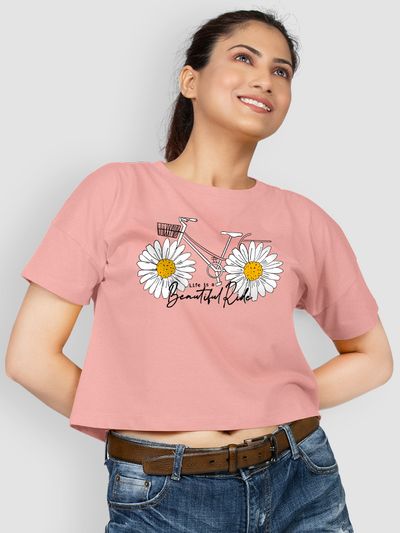 Crop tee shirts top