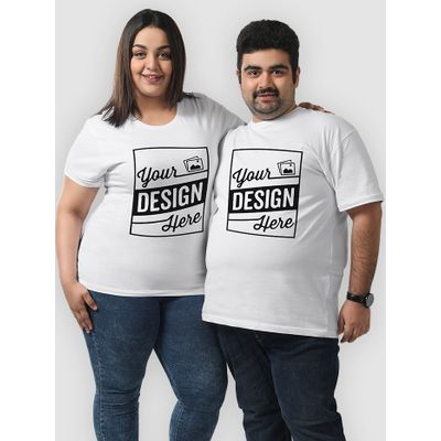 Customized Plus Size Couple T-shirt Customised T Shirt,