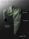 Crocodile Green Dual Pocket Cargo Joggers
