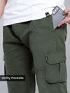 Shop Crocodile Green Heavy Gauge Cargo Joggers