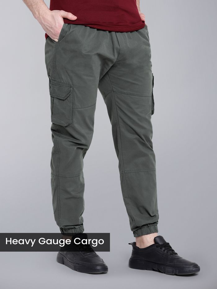 Mens grey cargo joggers cheap