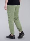 Pale Olive Heavy Gauge Cargo Joggers