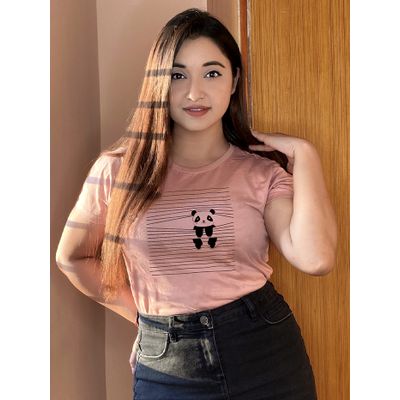 Peeping Panda T-shirt For Girls Tees for Women,