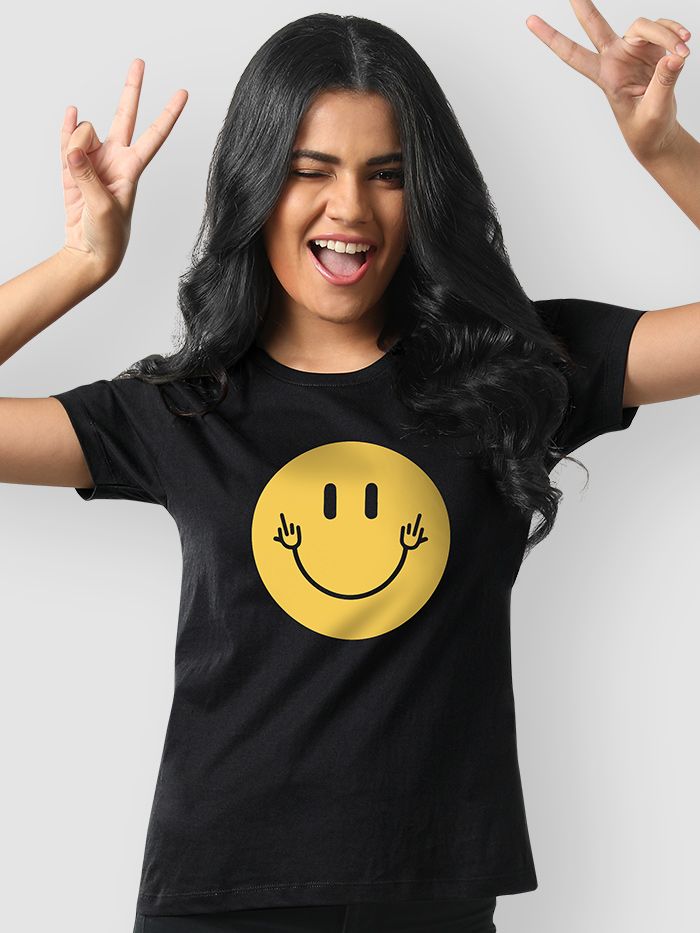 Smiley t shirts online clearance