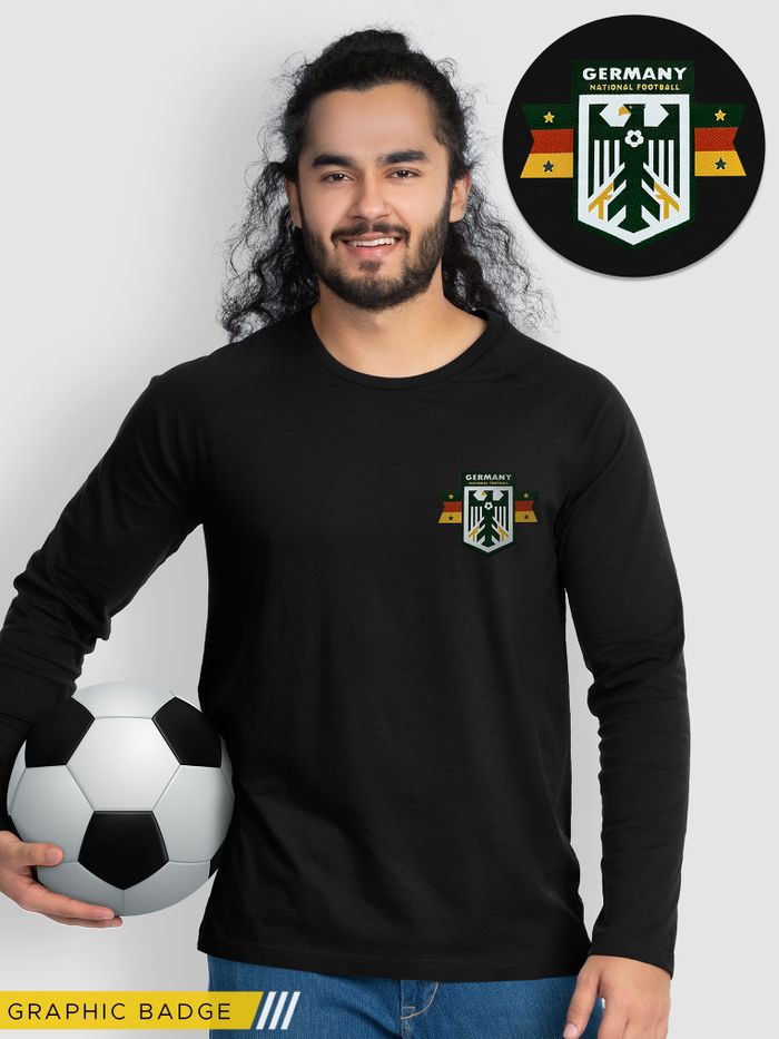 Buy German Football Black Full Sleeves T shirt Online BeYOUng