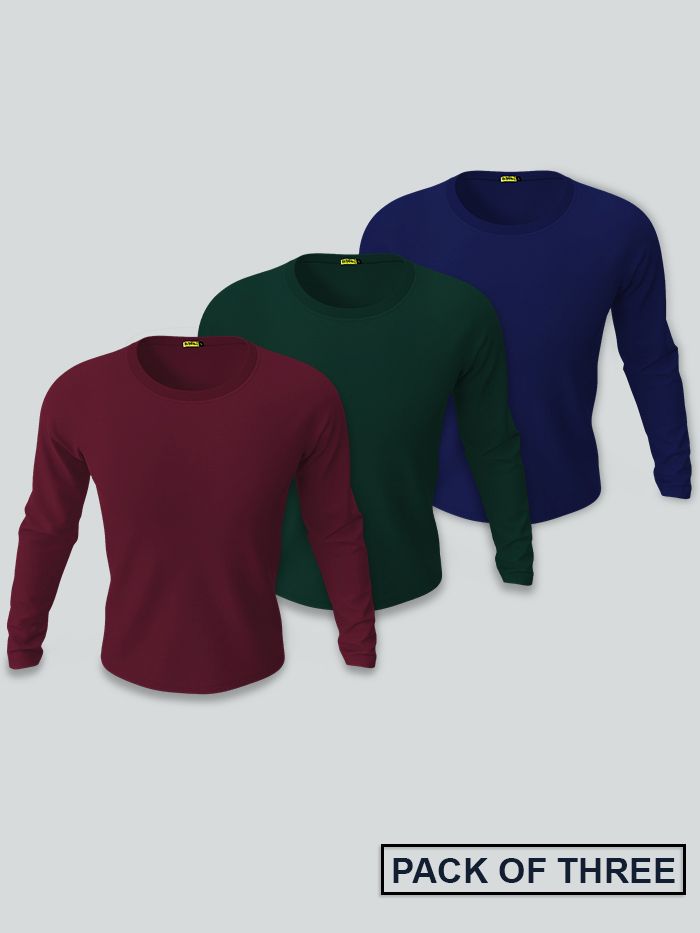 T-shirt Combo Burgundy Bottle Green 