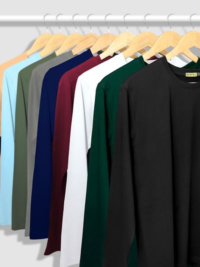 Pick Any 2 - Women Plain Full Sleeve T-shirt Combo Pick Any 2 - Women Plain Full Sleeve T-shirt Combo