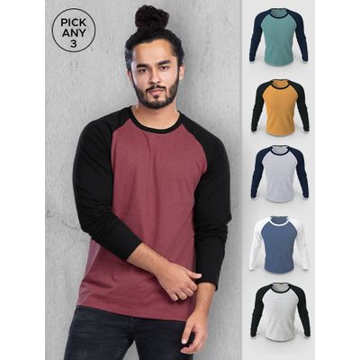 Raglan Full Sleeves T-shirt Combo