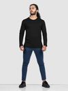 Buy Plain Black Full Sleeves T-shirt