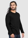 Plain Black Full Sleeves T-shirt