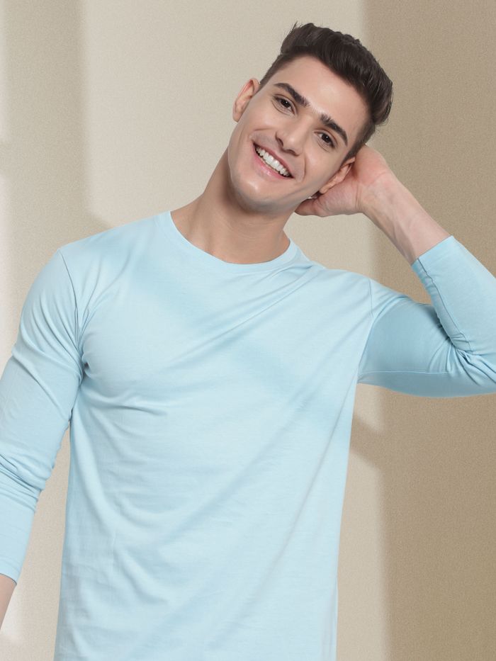 Blue colour plain shirt shop