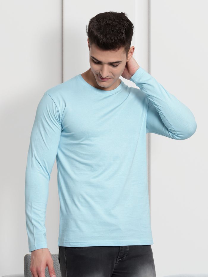 Plain light blue deals t shirt