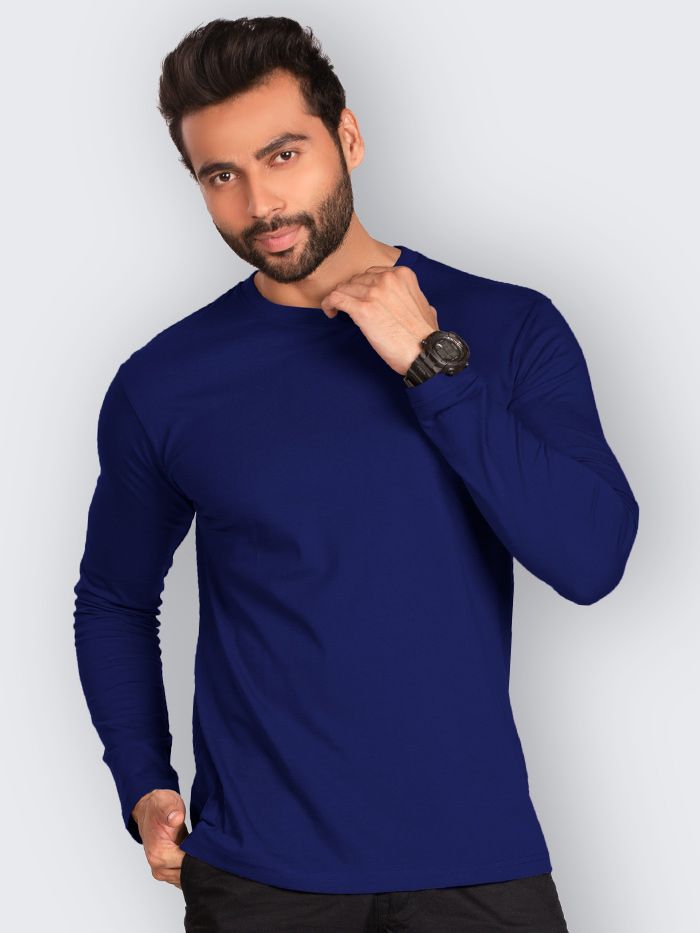 Dark blue long sleeve shirt clearance