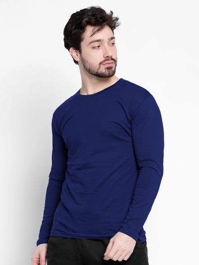 Blue Long Sleeves T-shirts, 
