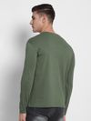 Plain Olive Green Full Sleeves T-shirt