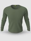 Plain Olive Green Full Sleeves T-shirt