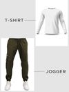Full Sleeves T-shirt + Jogger Combo Set