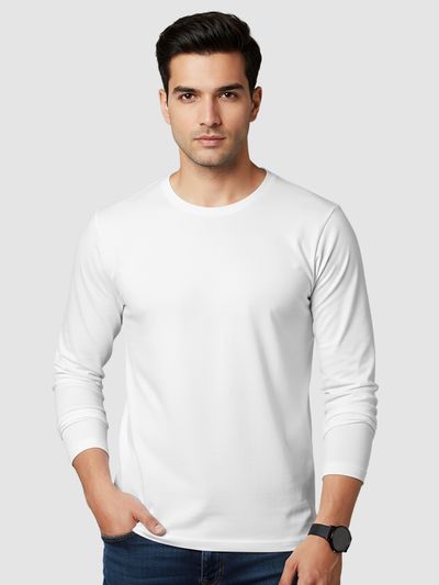 Plain White Full Sleeves T-shirt best quality full sleeve t shirts,