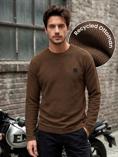 Dark Brown Oversized Ottoman Sweatshirt